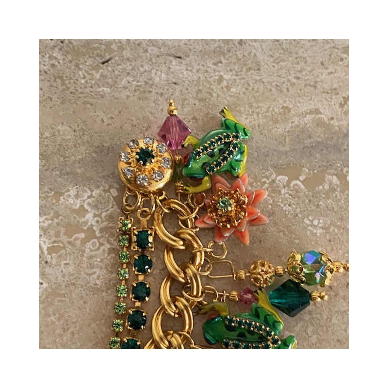 Vintage Lunch at the Ritz Frog Pond bracelet - 2000's