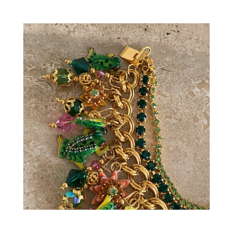 Vintage Lunch at the Ritz Frog Pond bracelet - 2000's
