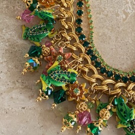 Vintage Lunch at the Ritz Frog Pond bracelet - 2000's