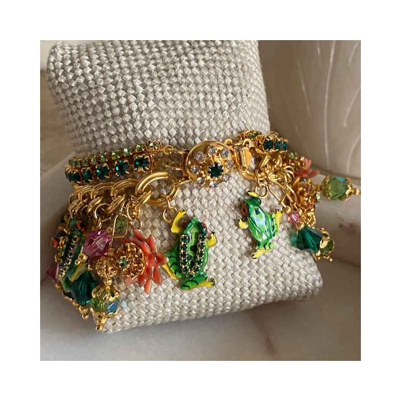 Vintage Lunch at the Ritz Frog Pond bracelet - 2000's