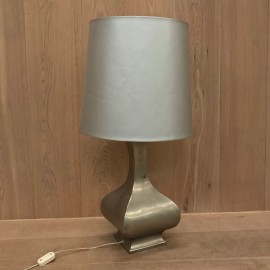 Vintage tinnen tafellamp uit de vorige eeuw