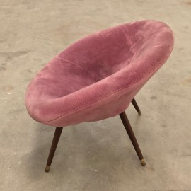 1970's faux fur lounge chair