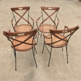 Set of 4 bistro armchairs