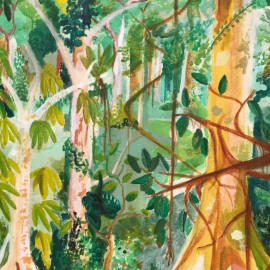 Regenwoud, schilderij uit de vorige eeuw