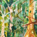 Mid centunry Rain forrest painting