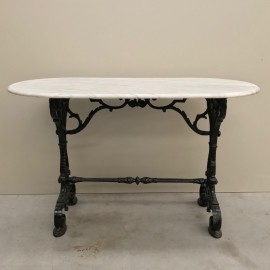 Bistro tafel met Carrara marmeren blad