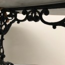 Cast iron Bistro table with Carrara marble top