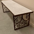 Wrought Iron table with Carrara marble top