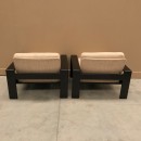 Pair of 1970's bend oak armchairs
