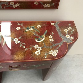Vintage chinoiserie dressing table & mirror