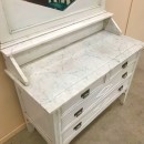 Art Deco style vanity with Carrara marble top