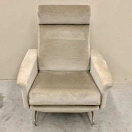 Vintage velvet lounge chair