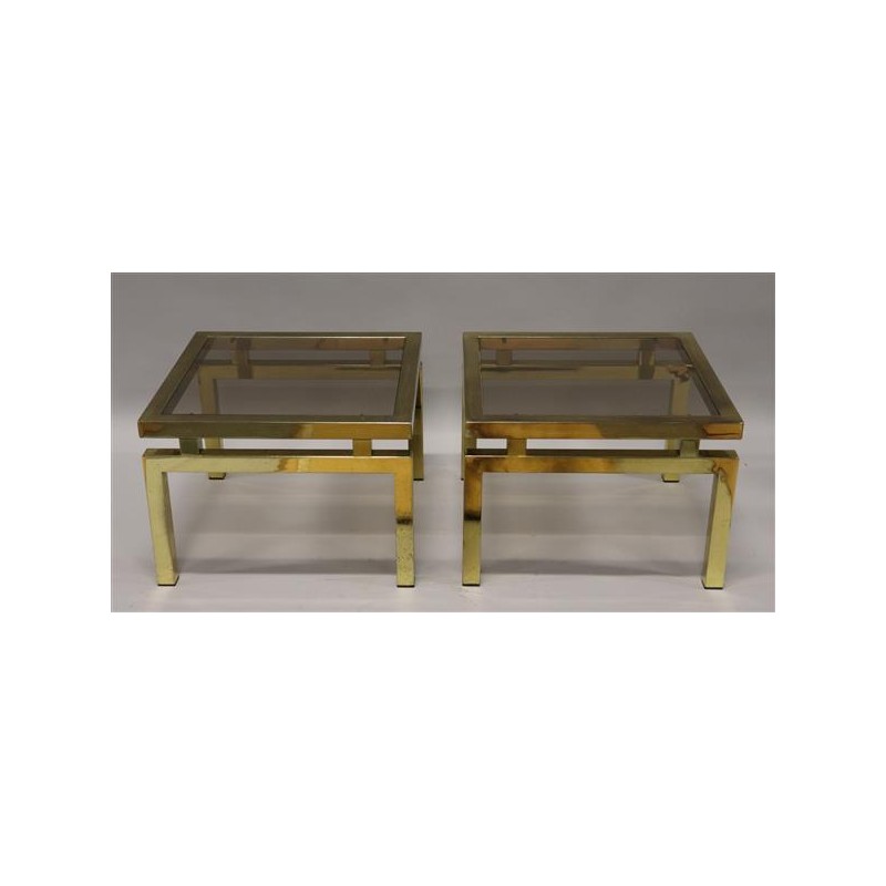 Pair of Guy Lefevre style Maison Jansen side tables