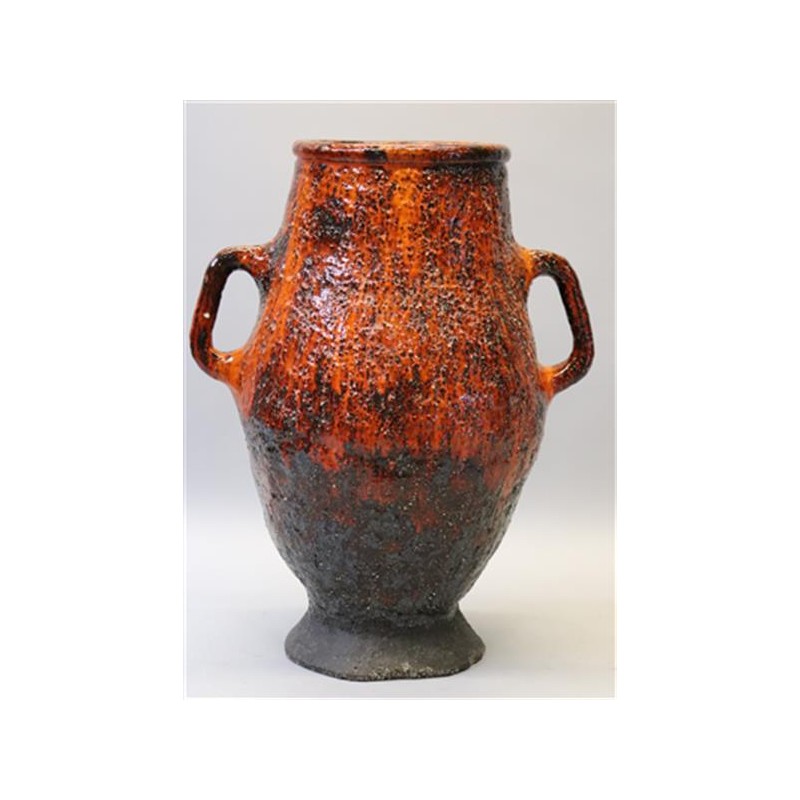 Ceramic brutalist vase by P. Lemahieu