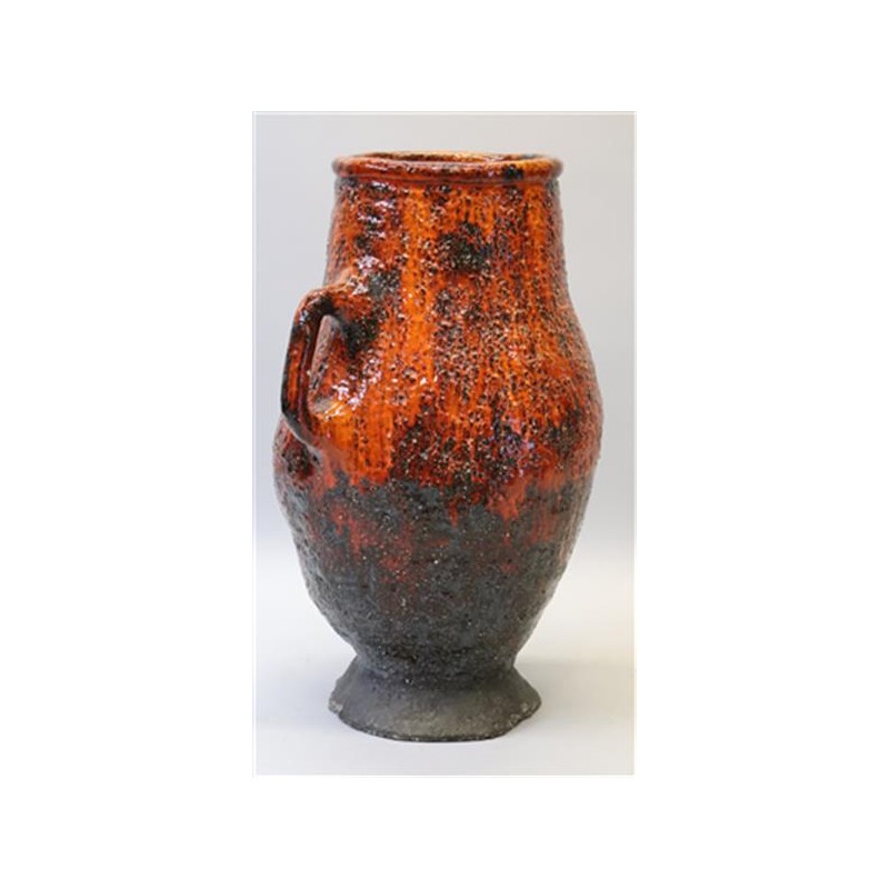 Ceramic brutalist vase by P. Lemahieu