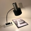Zwarte vintage sis bureau lamp
