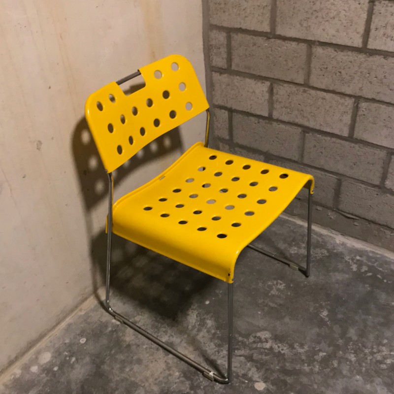 Set van 4 gele Omstak stoelen, Rodney Kinsman