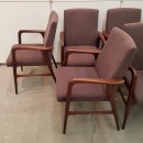 Set of 8 Danish teak armchairs