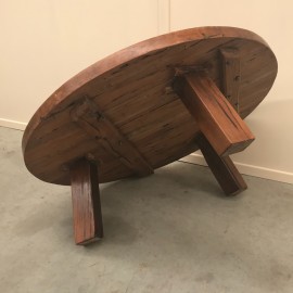 Rustiek eiken houten salontafel