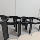 Black nesting tables by Gianfranco Frattini for Cassina