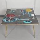 Vintage coffee table with tiles by De Nisco