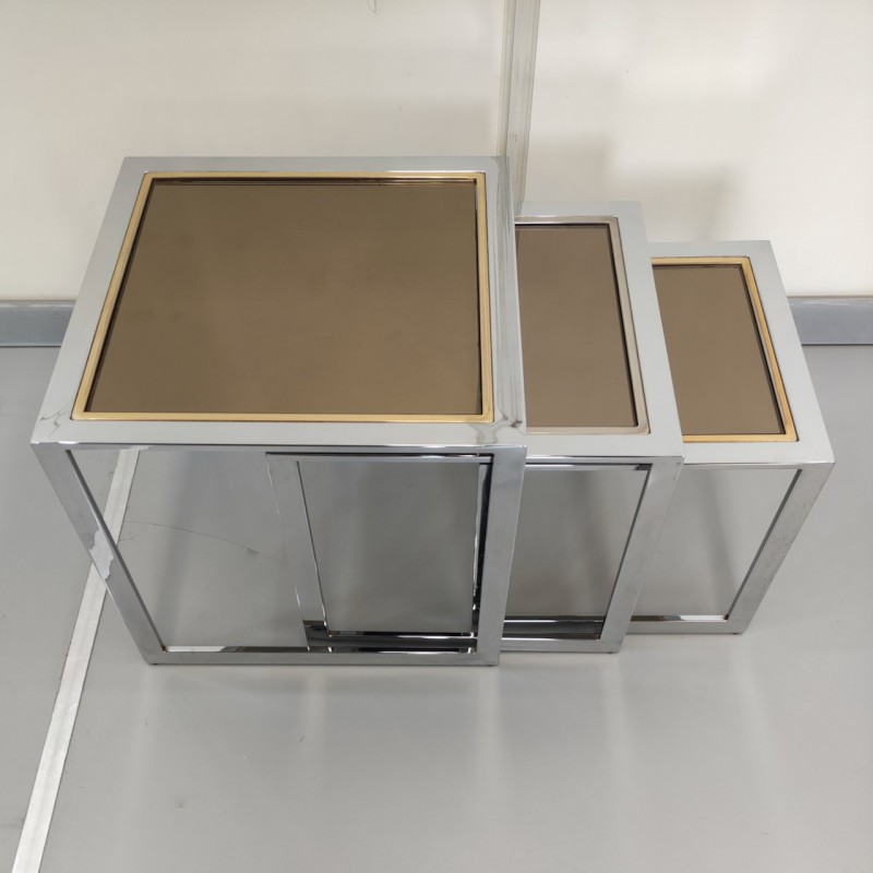 Set of 3 Belgochrome nesting tables