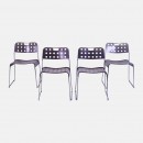 Set of 4 black Omstak chairs, Rodney Kinsman