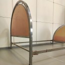 Art Deco bed in chromed steel