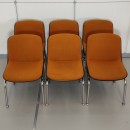 Set of 6 vintage Comforto chairs