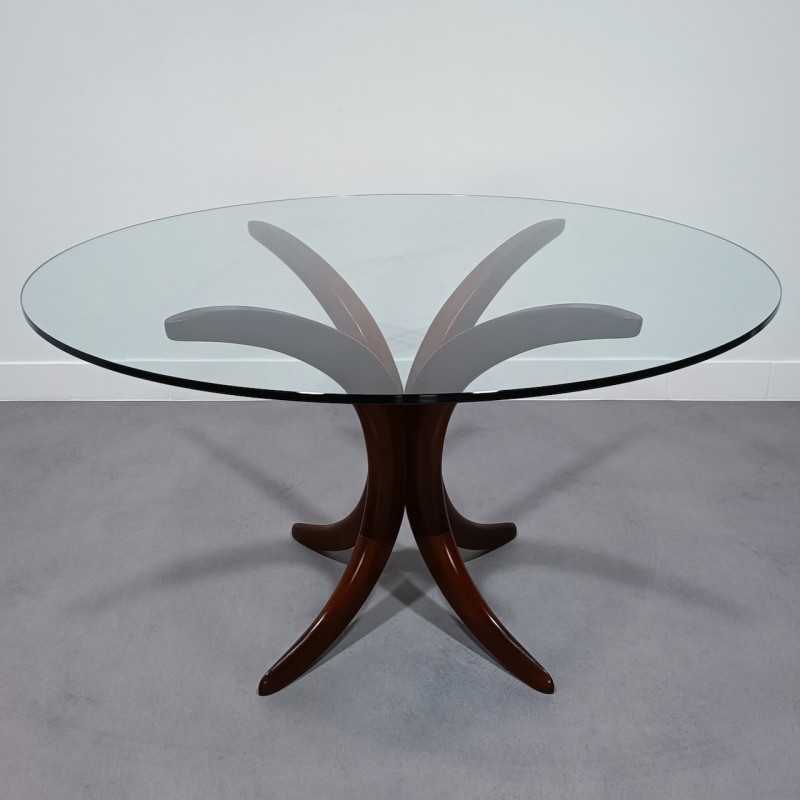 Vintage round teak dining table