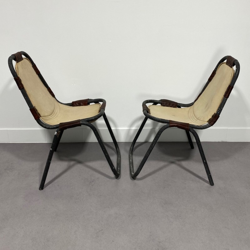Pair of chairs Charlotte Perriand style