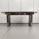 Chrome base dining room table - Roche Bobois