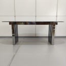Chrome base dining room table - Roche Bobois