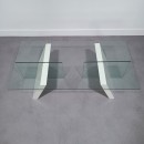 Vintage Italian design glass coffee table
