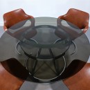 Boris Tabacoff scimitar table & 4 armchair