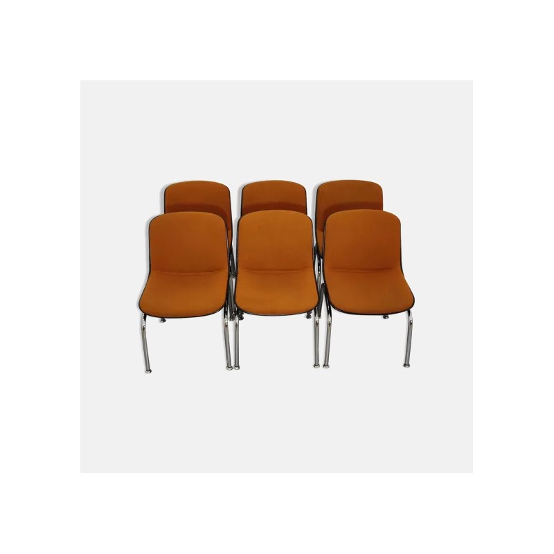 Set of 6 vintage Comforto chairs
