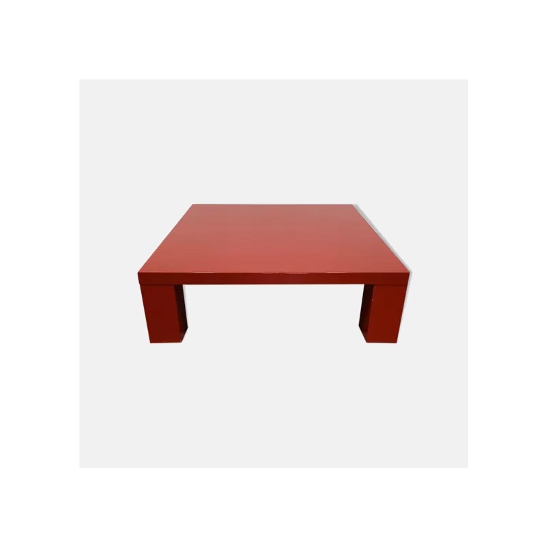 Red laquered coffee table