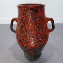 Ceramic brutalist vase by P. Lemahieu