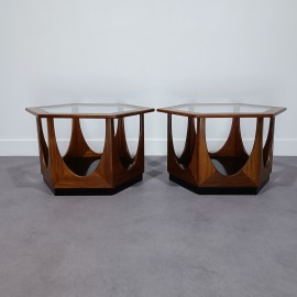 Pair of hexagonal side tables by Victor Wilkins for G Plan