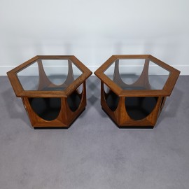 Pair of hexagonal side tables by Victor Wilkins for G Plan