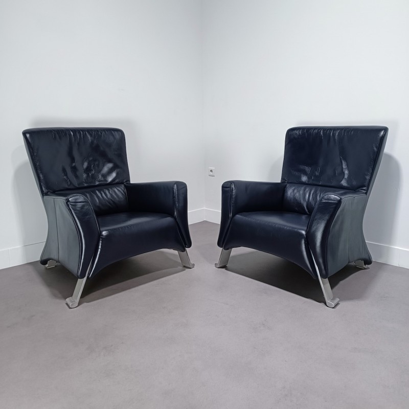 Rolf Benz 322 leather armchairs