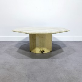 Italian marble octagonal coffee table