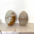 Paar onyx marmeren vintage eieren
