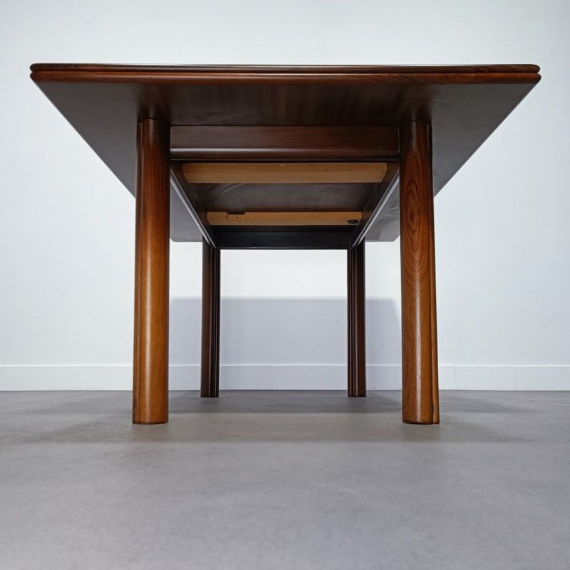 Extendable Cassina style teak dining table