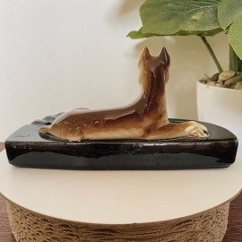 Boxer Hond asbak - Art Deco - Terracotta