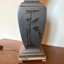 Pair asian style table lamps