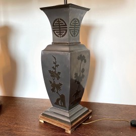 Pair asian style table lamps