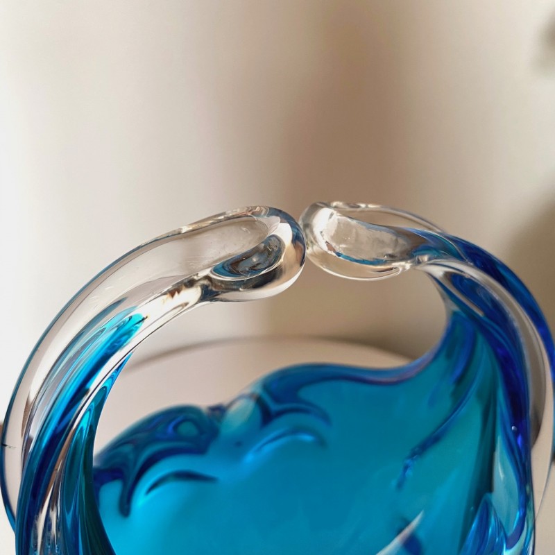 Helder en blauw Murano schaaltje