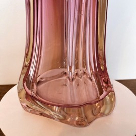Very large pink vase of  Fratelli Toso - chambord