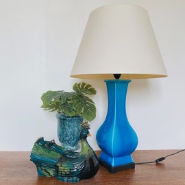 Blauw turquooise keramische tafellamp